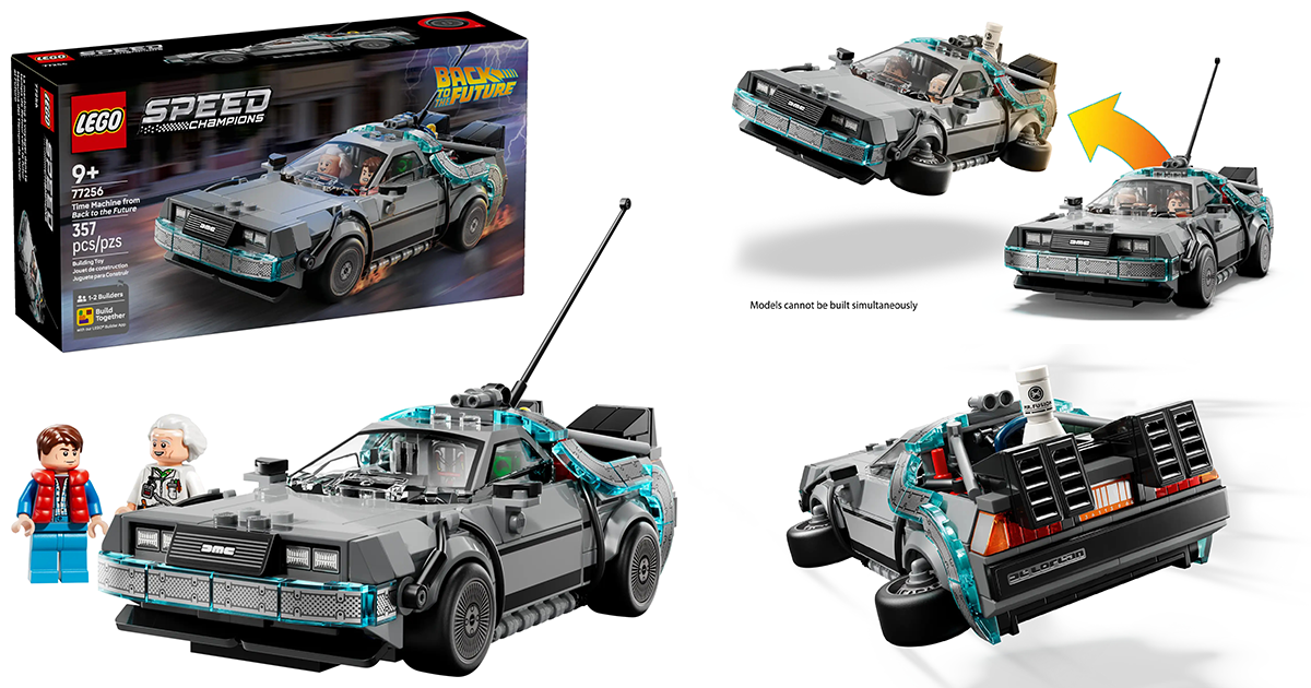 LEGO 77256 極速賽車系列「回到未來的時光機」磚拼模型 能展現一、二集電影樣貌的迪羅倫DMC-12再度回歸！