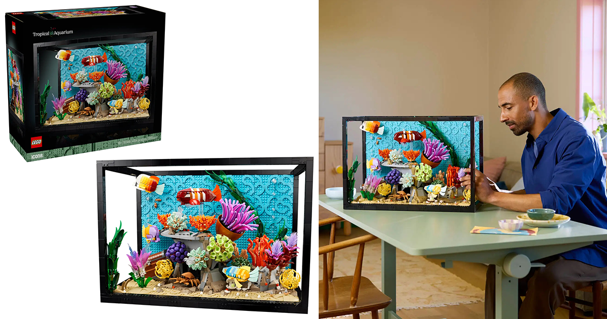 LEGO 10366 Icons 系列「熱帶水族箱」無需換水、只要清理灰塵的絢爛海中世界！