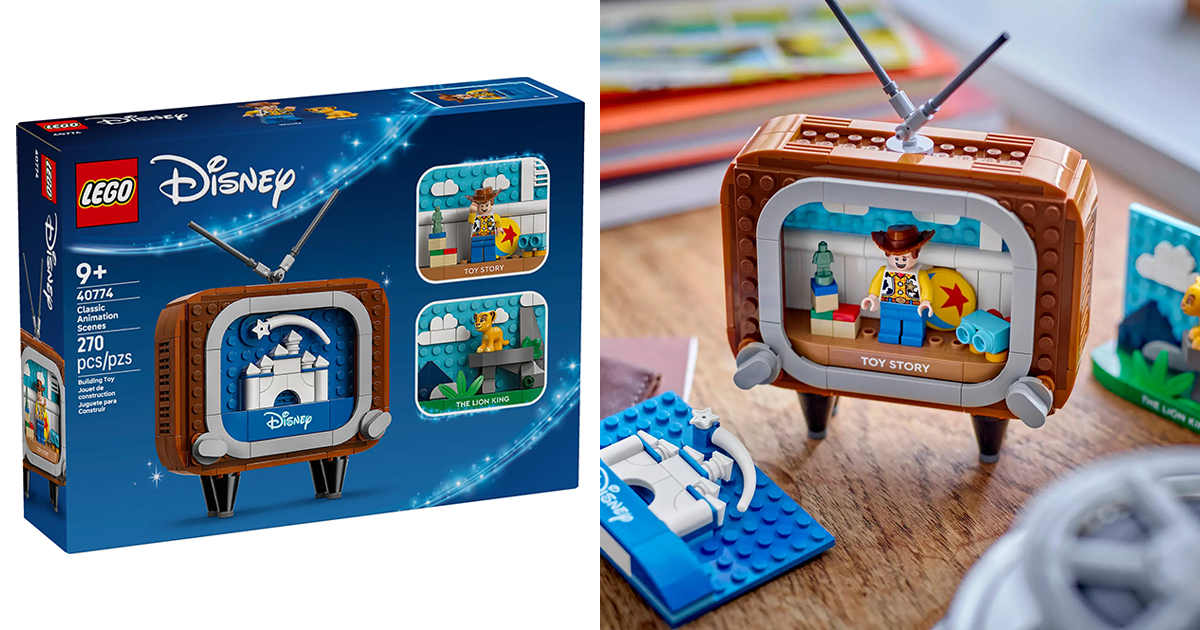 LEGO 40774《迪士尼》「經典動畫場景」小巧精美的復古電視機＆三樣場景讓你替換！