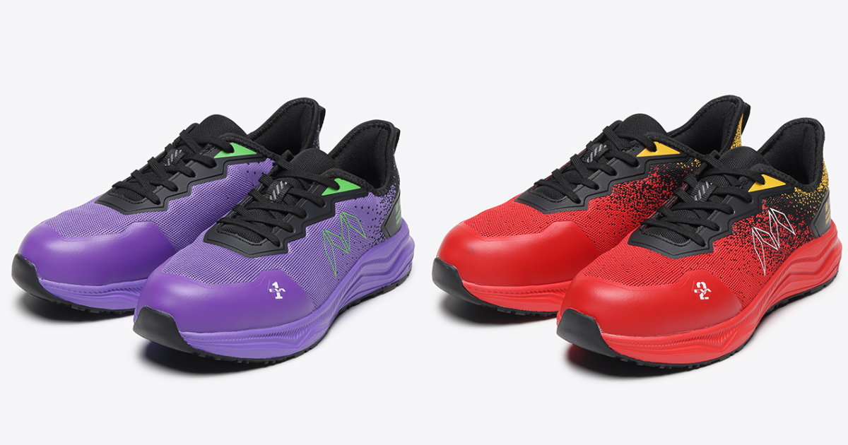  Mandom ✕ A.T.FIELD《新世紀福音戰士》工作安全鞋 讓初號機&二號機保護你！