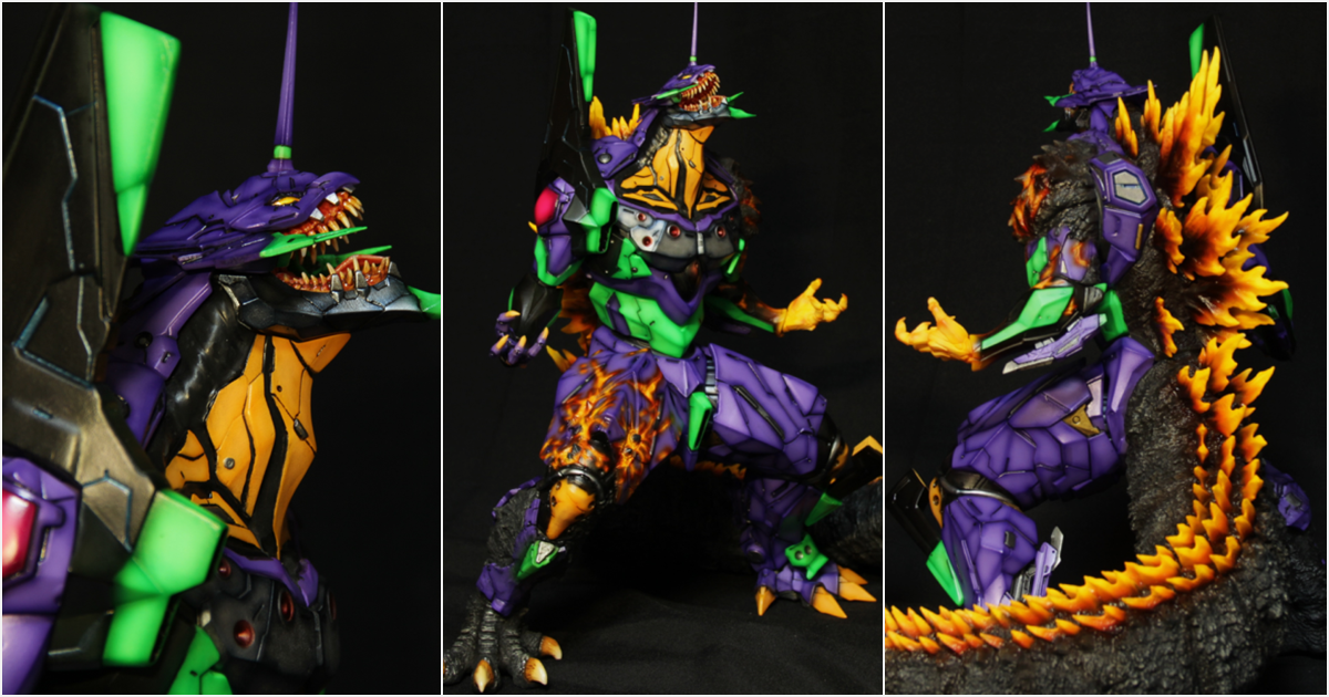 WF2025S 哥吉拉化福音戰士初號機 紅蓮樣式 白模 塗裝