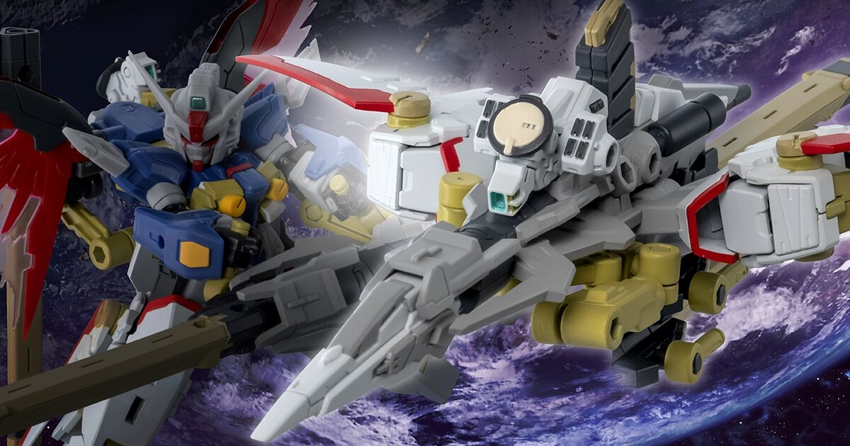 鋼彈轉蛋『MOBILE SUIT ENSEMBLE EX56 神王型外掛裝備』魄力尺寸再現 MA 型態、與命運鋼彈合體型態！