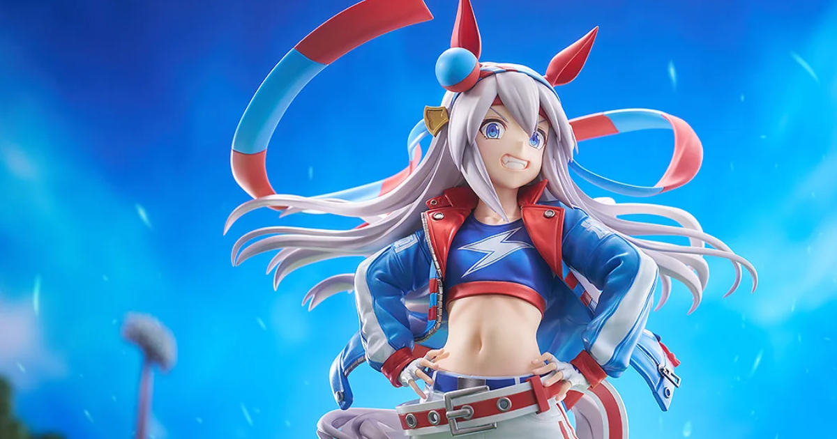 Phat! 賽馬娘灰髮灰姑娘『玉藻十字 1/7比例模型』白色閃電身穿決勝服、展現自信笑容的姿態立體化！