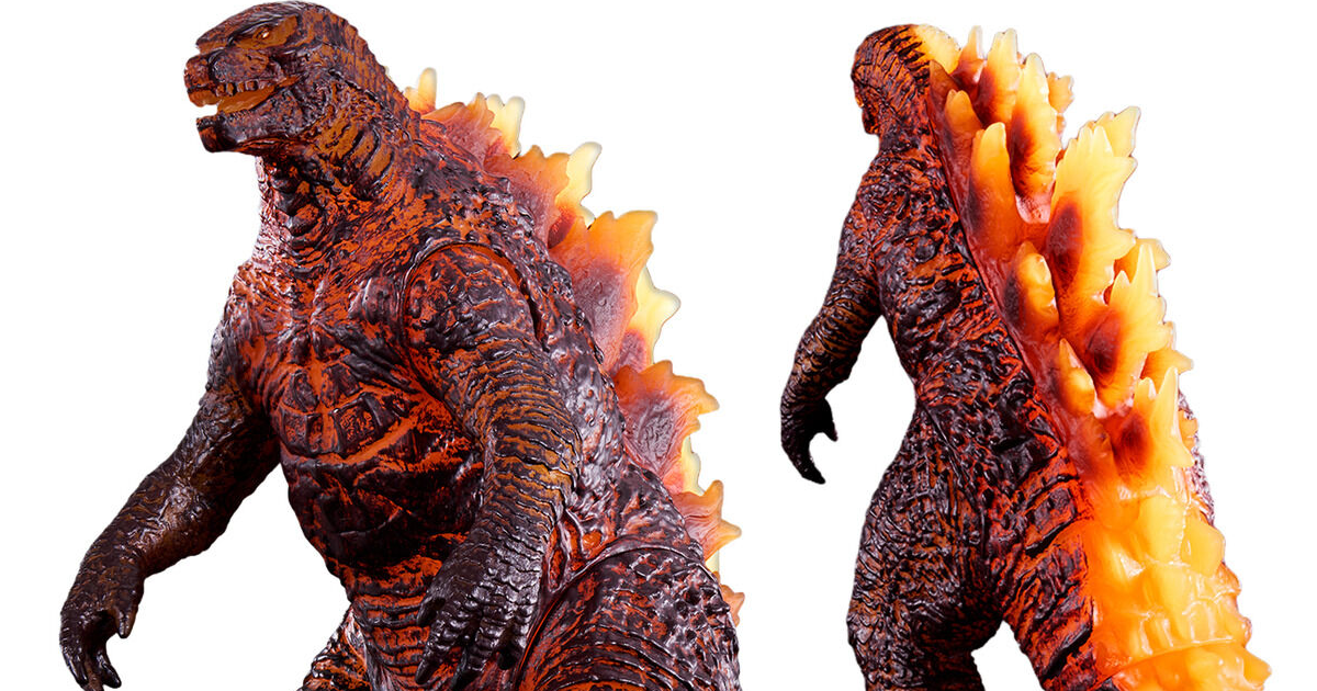 MOVIE MONSTER 怪獸軟膠『紅蓮哥吉拉(2019)』透明成形與色彩塗裝表現熾熱身軀！