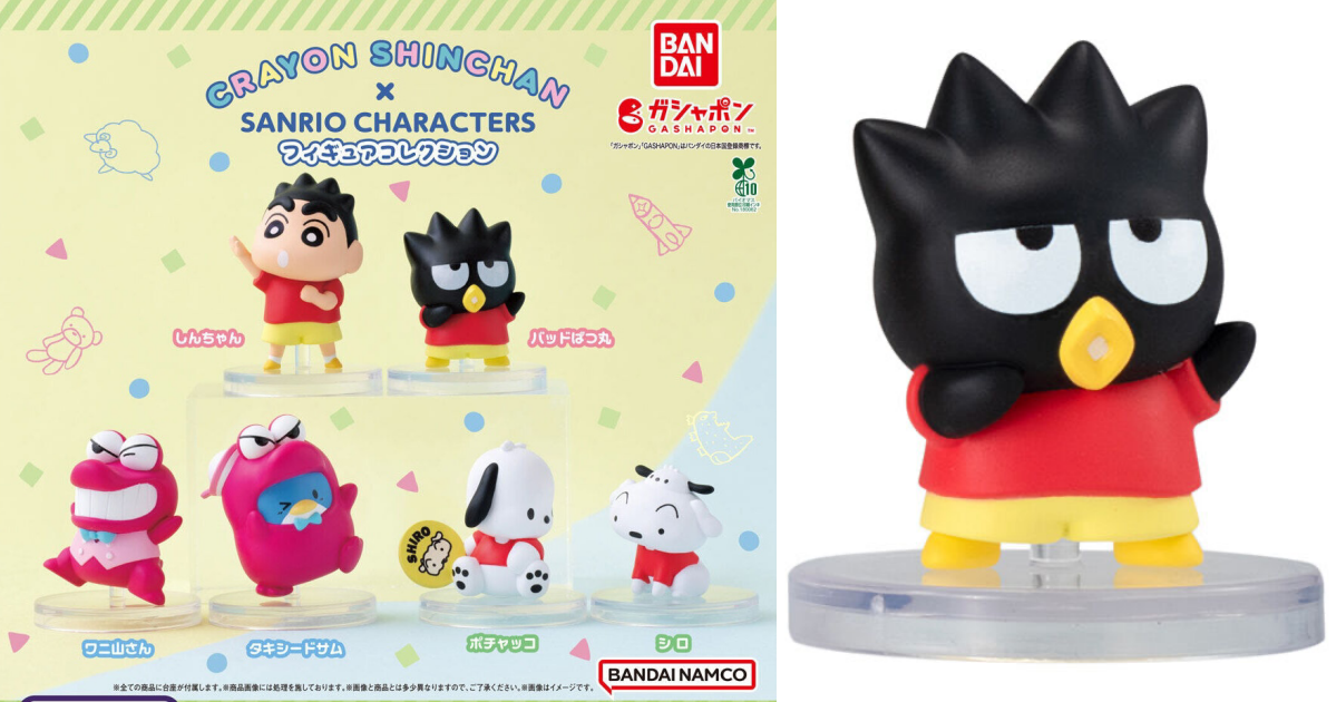 GASHAPON「《蠟筆小新》原作×三麗鷗明星 角色模型收藏」轉蛋，超可愛強勢聯名立體化！