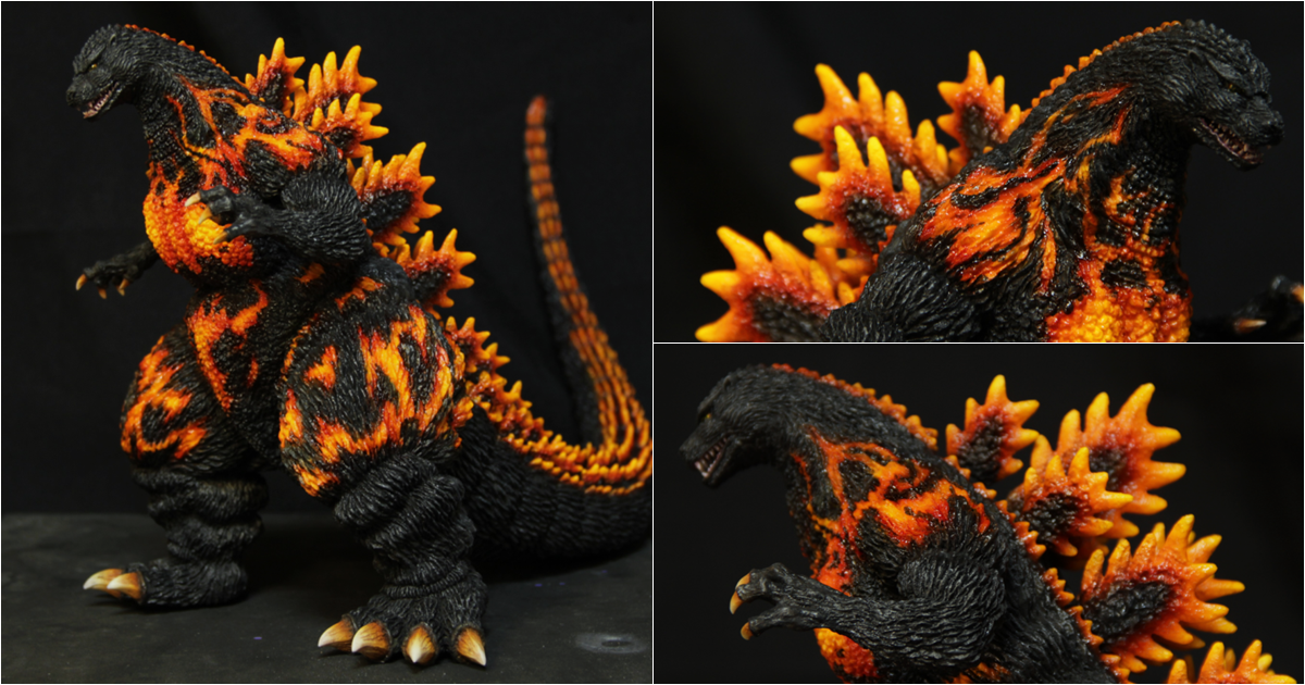 TOM 哥吉拉 1995 (紅蓮哥吉拉) 白模 塗裝 分享 TFO20