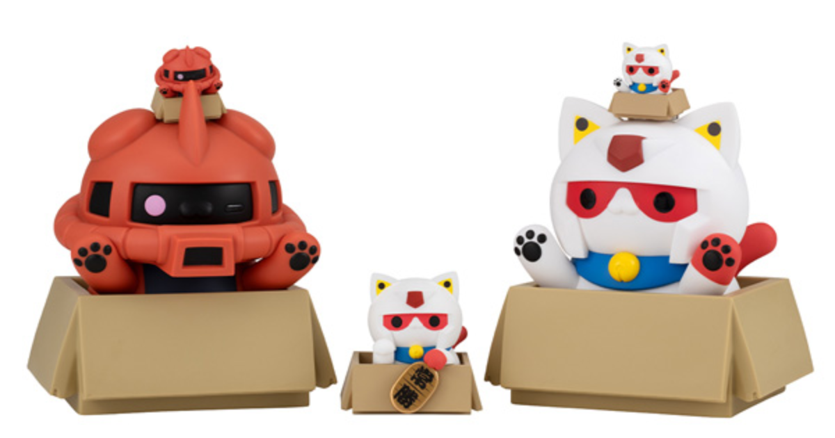 鋼彈招財貓『MEGA CAT PROJECT 機動戰士喵彈☆LUCKYCAT』貓咪版薩克、吉姆...等機體為你招來好運！