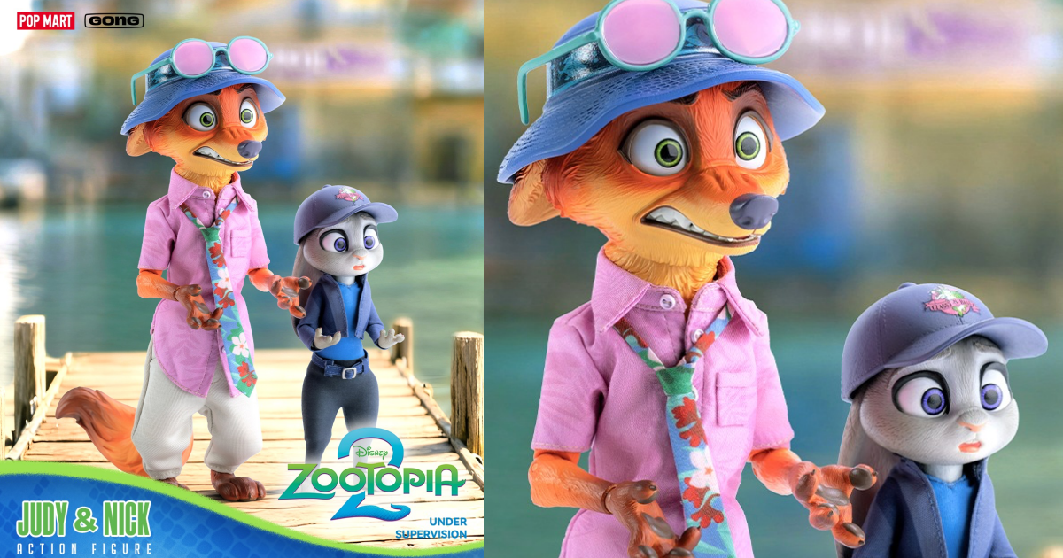 共鳴 GONG x POPMART「《動物方城市2》哈茱蒂 & 胡尼克」可動人偶監修圖先行公開！