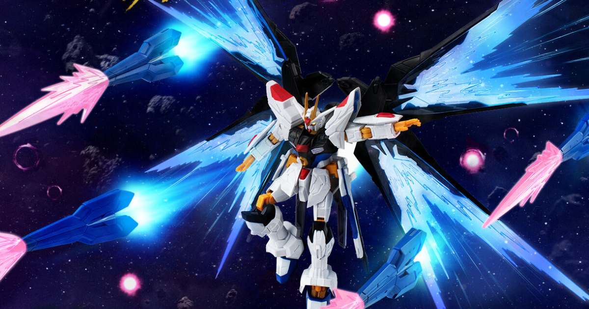 鋼彈食玩『G-FRAME FA 攻擊自由鋼彈 擴充零件組』收錄多樣武裝、專用台座、華麗「光之翼」特效提升可玩性！
