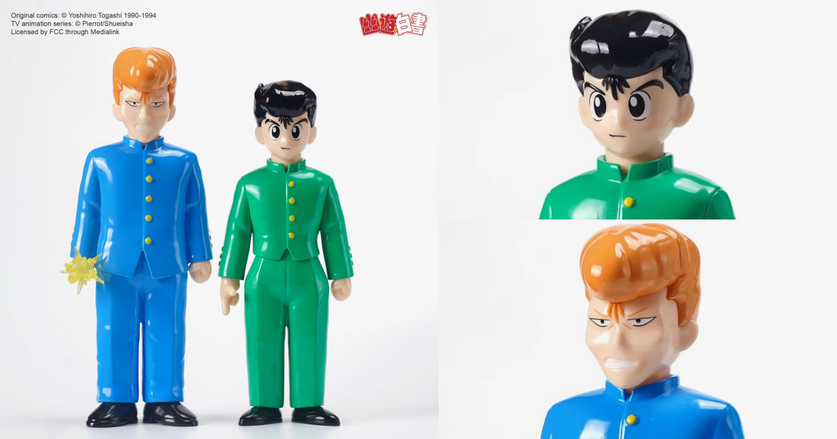 Chicaca ✕ 幽遊白書 第一彈『浦飯幽助／桑原和真』搪膠人偶 不敗經典又硬又ㄅㄧㄤˋ夢幻登場！