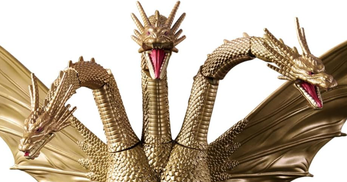 萬代『哥吉拉可動模型系列 王者基多拉(1991)』全高 21 公分尺寸、具備 25 處可動部位！