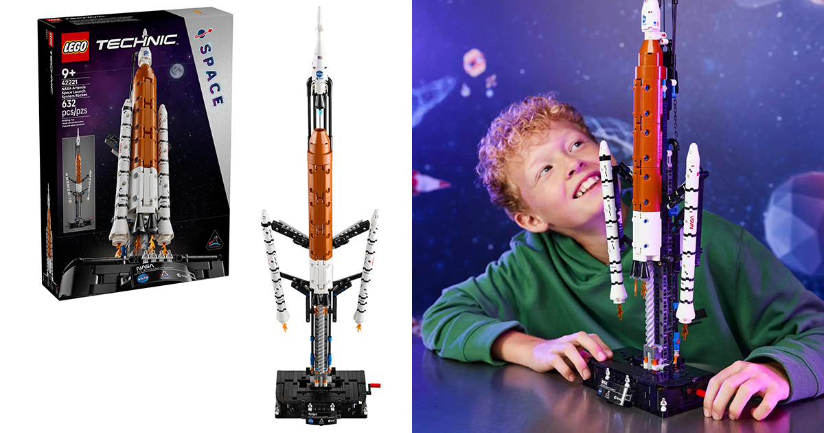 LEGO 42221 科技系列「阿提米絲太空發射系統火箭」轉動把手就能讓火箭升空、體驗精彩的分離機構！