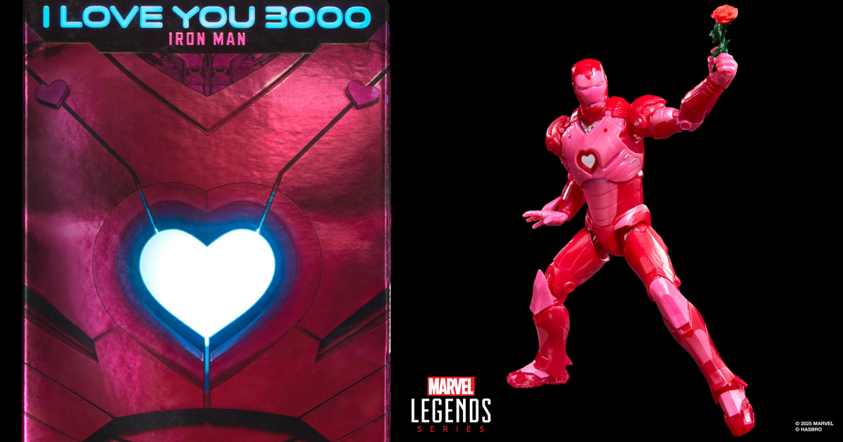 孩之寶「Marvel Legends 愛你 3000 次 鋼鐵人」6 吋可動人偶，讓邱比特鋼鐵人來為你表達愛意吧！