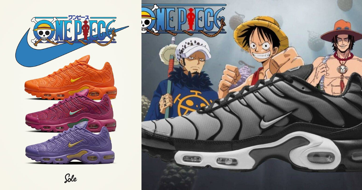 Nike ✕《ONE PIECE 航海王》聯名Air Max Plus  三款角色惡魔果實造型設計！
