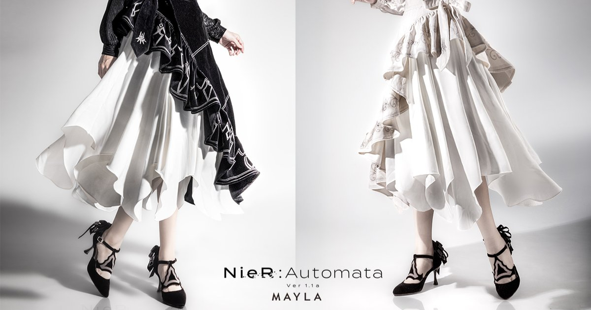 MAYLA ✕《NieR:Automata Ver1.1a》聯名長裙 黑白雙色展現2B服裝細節風範！
