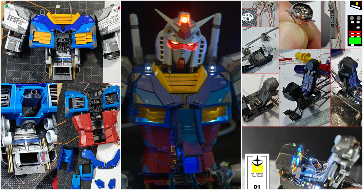 Hack into Gundam System (1/48 Gundam RX-78F00 Bust Model)