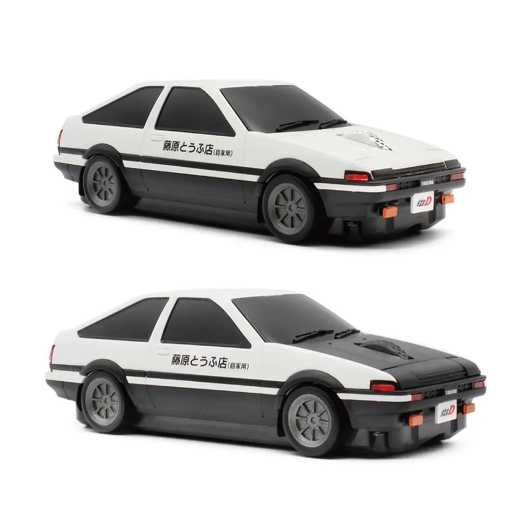 頭文字D》藤原拓海AE86造型無線滑鼠升級版追加可掀隱藏頭燈更能發光！