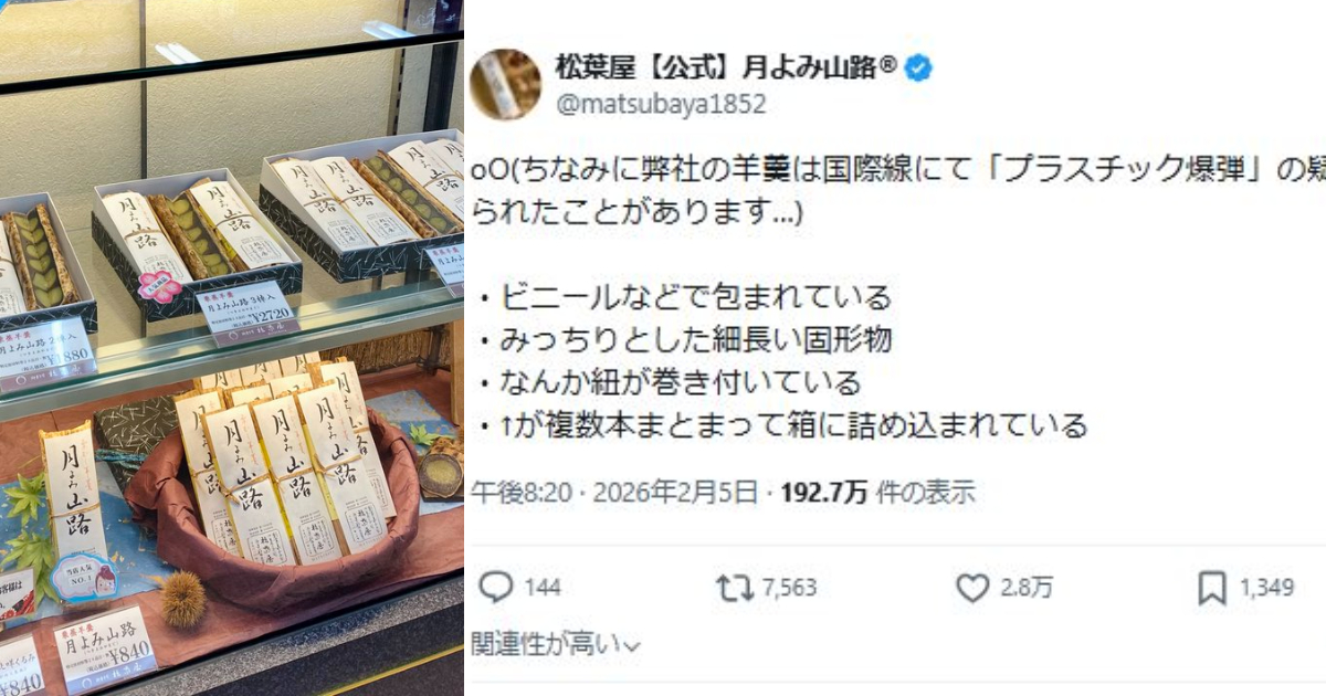 羊羹外型太像C4炸彈？ 日本老店曝國際線機場安檢烏龍　網友苦笑：只能當場吃掉自證清白