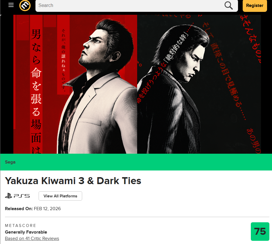 《人中之龍 極3／人中之龍3 外傳 Dark Ties》M站評測分歧　重製幅度與內容取捨成最大爭議焦點