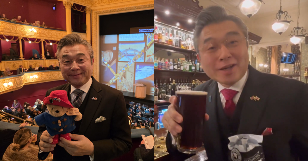 日駐英大使鈴木浩親民形象圈粉在英國社群爆紅 英國評論員喊：可以把他留給我們嗎