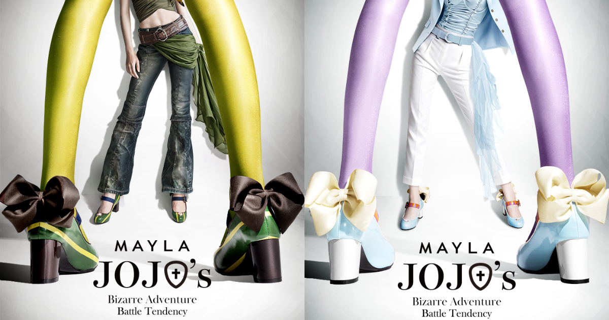 MAYLA ✕《JOJO的奇妙冒險 戰鬥潮流》聯名高跟鞋 二喬&西撒兩款專屬風格設計！