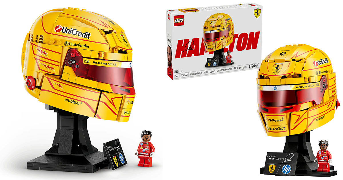 LEGO 43022 "Scuderia Ferrari Lewis Hamilton Helmet" - Classic, Dazzling Modena Yellow!