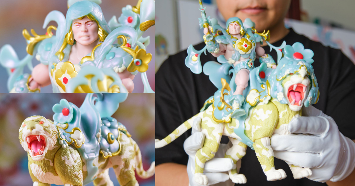 Mattel Creations "He-Man x James Jean Floral He-Man and Battle Cat" Action Figure Set, A Dream Collaboration with Taiwanese-American Contemporary Artist!