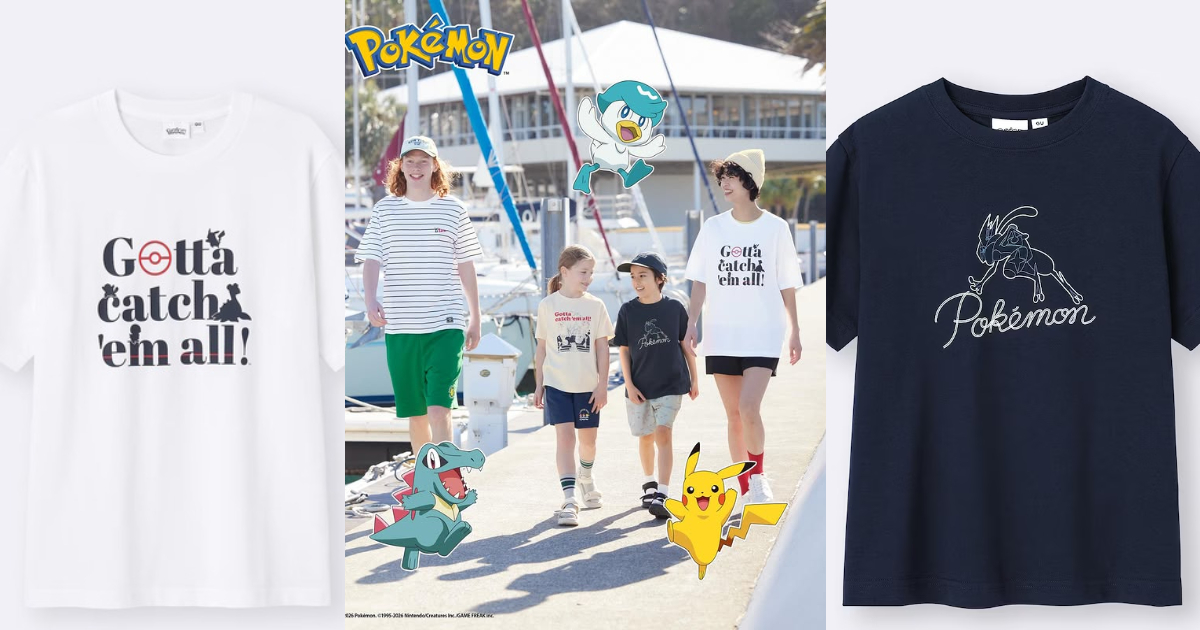 GU ✕《寶可夢》夏季主題聯名服飾 親子服裝一起穿上迎接夏天吧！
