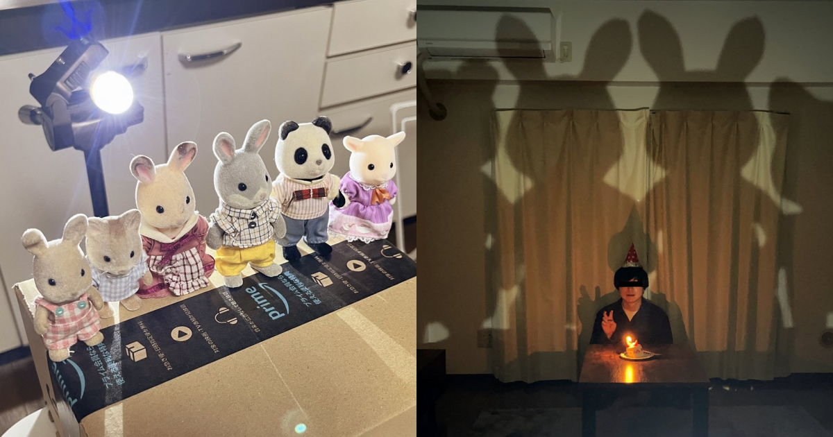 Influencer ARuFa's Solo Birthday Cake Turns into a Cult Ritual with Sylvanian Families Projection!