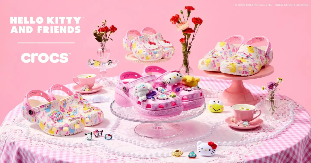 Crocs ✕ 三麗鷗「Hello Kitty&Friends」聯名鞋款 角色在鞋子上派對繽紛呈現！