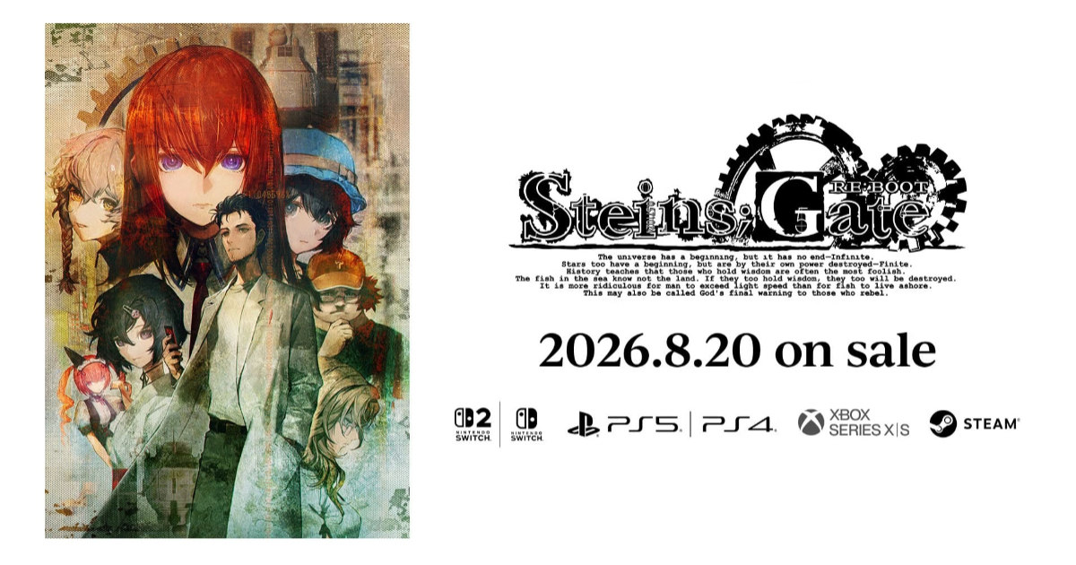 重啟版《命運石之門 RE:BOOT》敲定今年八月上市 經典翻新六大平台同步推出！