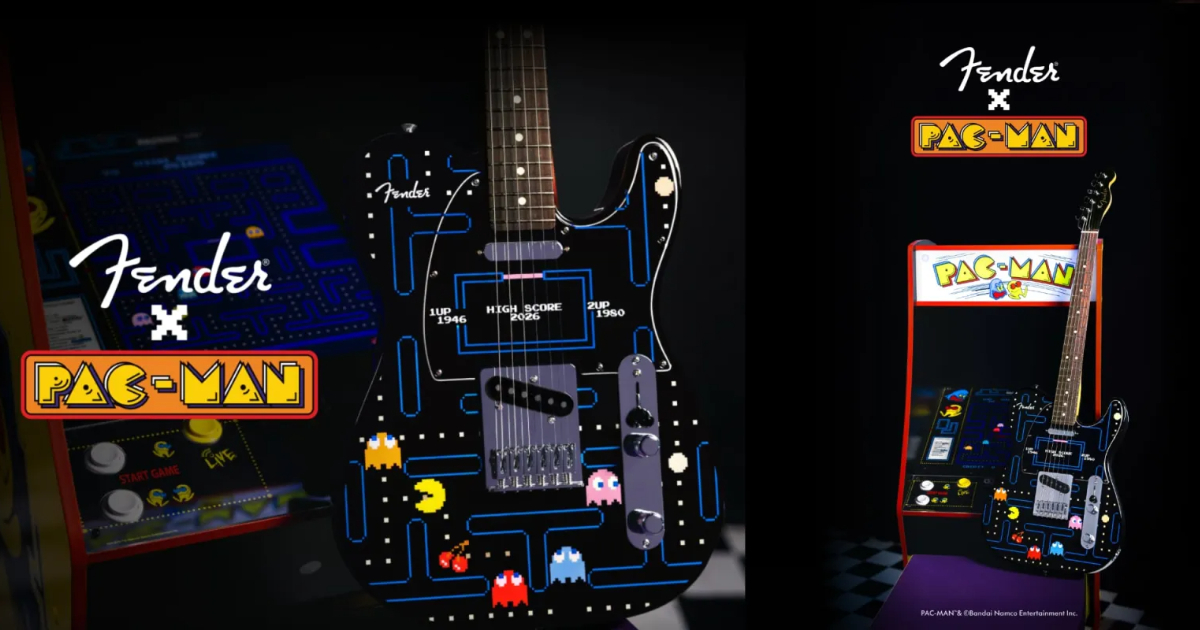 Fender ✕《PAC-MAN》聯名限定版吉他  兩大經典夢幻聯動呈現！