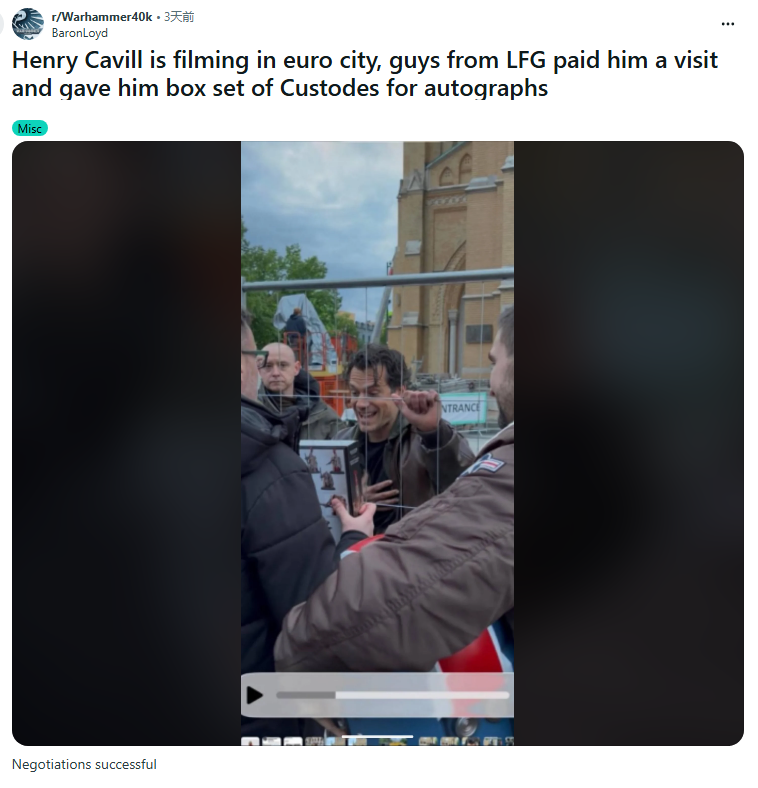 Henry Cavill, "Warhammer 40,000" Superfan, Receives Adeptus Custodes Model While Filming "Highlander"; Fans Joke Gift is Worthy of the Emperor