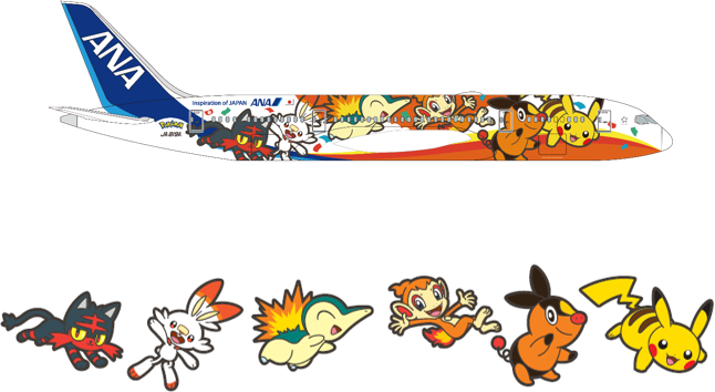 ANA×『ポケモン』30周年記念！特別塗装機「ポケモンジェット赤／緑」の