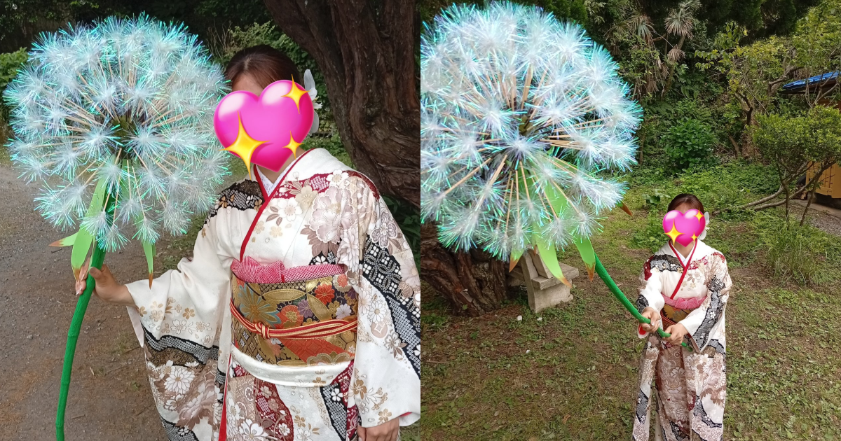 Japanese Crafter Turns 100-Yen Store Finds into a Giant, Glowing Dandelion Straight Out of a Fantasy Game
