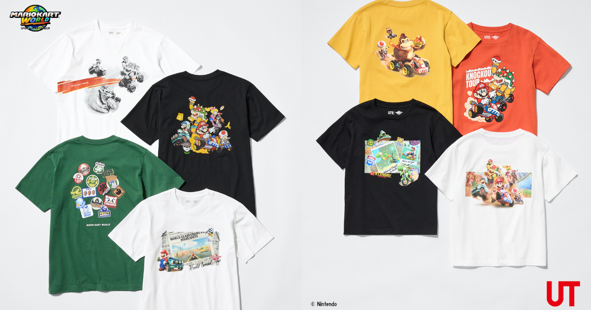 UNIQLO ✕《瑪利歐賽車世界》聯名UT&秋冬童裝 展現賽車世界的角色魅力！
