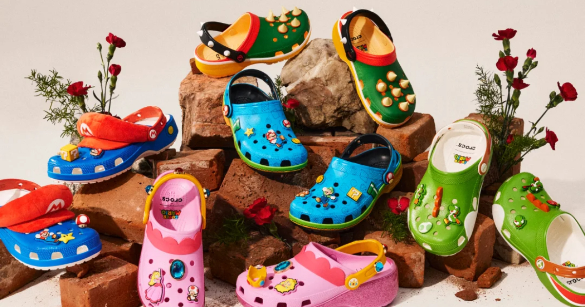 Crocs ✕《超級瑪利歐》聯名五款角色造型鞋款 碧姬公主閃粉厚底、庫巴尖刺超吸睛！