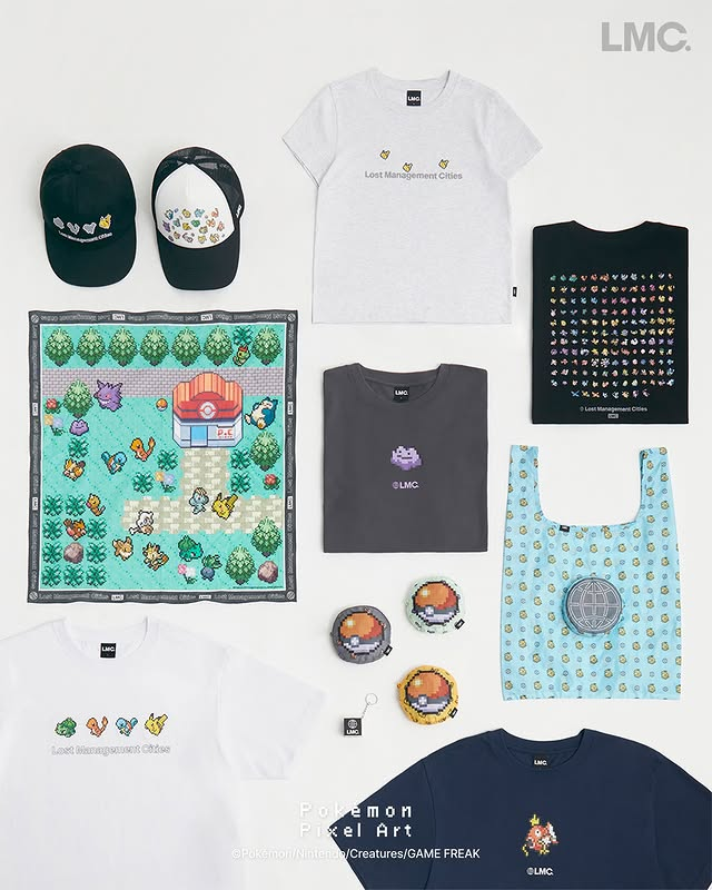韓国ストリートブランド「LMC」×『ポケモン』！懐かしのドット絵で