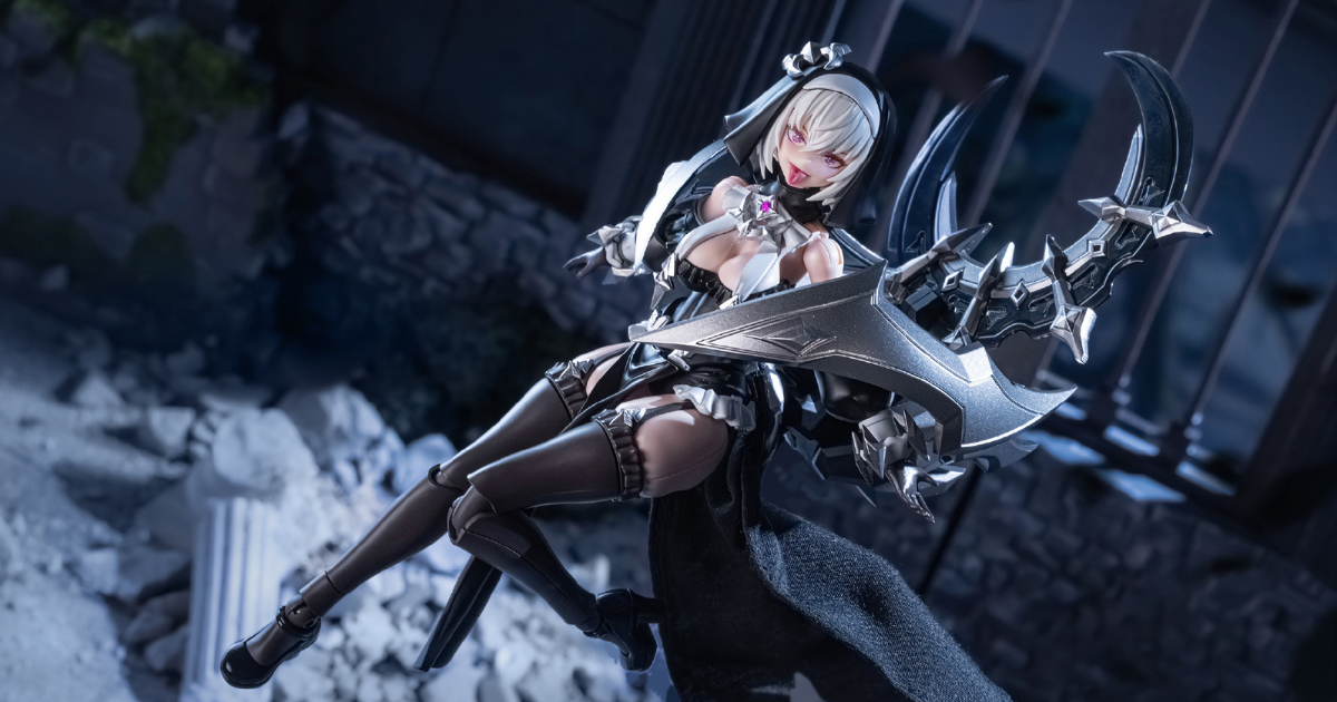 Soulingtoys "The Sin of Dark Moon" 1/12 Scale Assembly Model Kit Unveils Unique Nun and Gargoyle Duo!