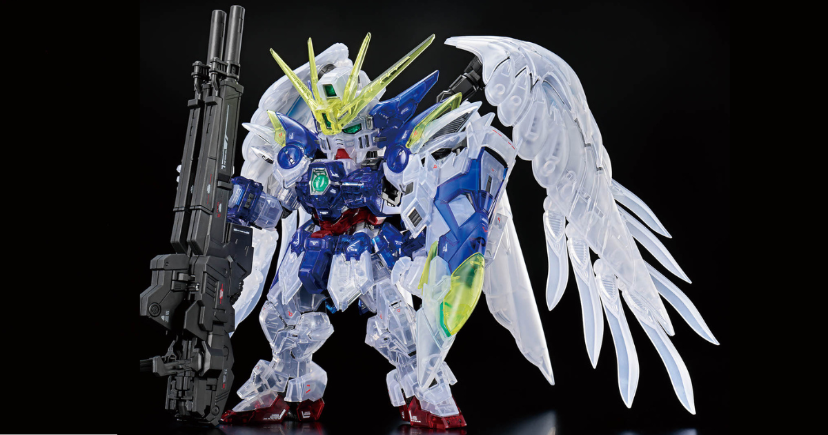 GUNDAM BASE Limited Gunpla: MGSD Wing Gundam Zero EW [Clear Color] Flaunts Powerful Transparent Wings!