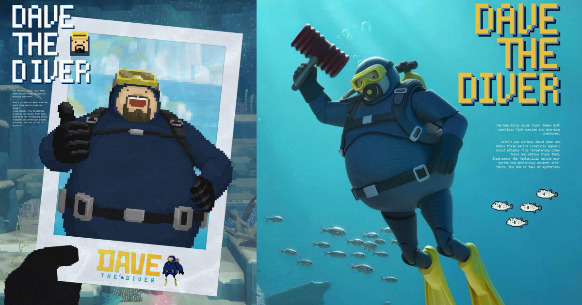 Beautiful Chemistry x MINTROCKET Unveils 1/12 Scale "Dave the Diver" Articulated Figure, Bringing the Pixelated Hero to Life!