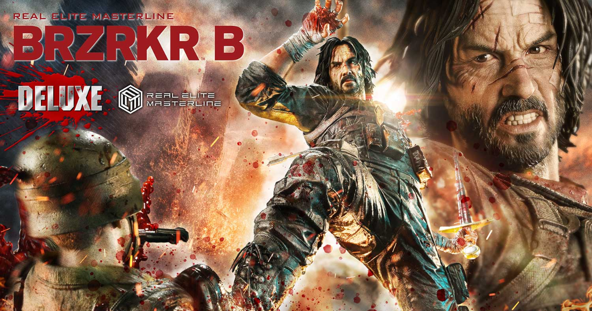 Prime 1 Studio Unveils Limited Edition "BRZRKR B DX Bonus Version" 1/4 Scale Statue, Based on Keanu Reeves' Comic Series