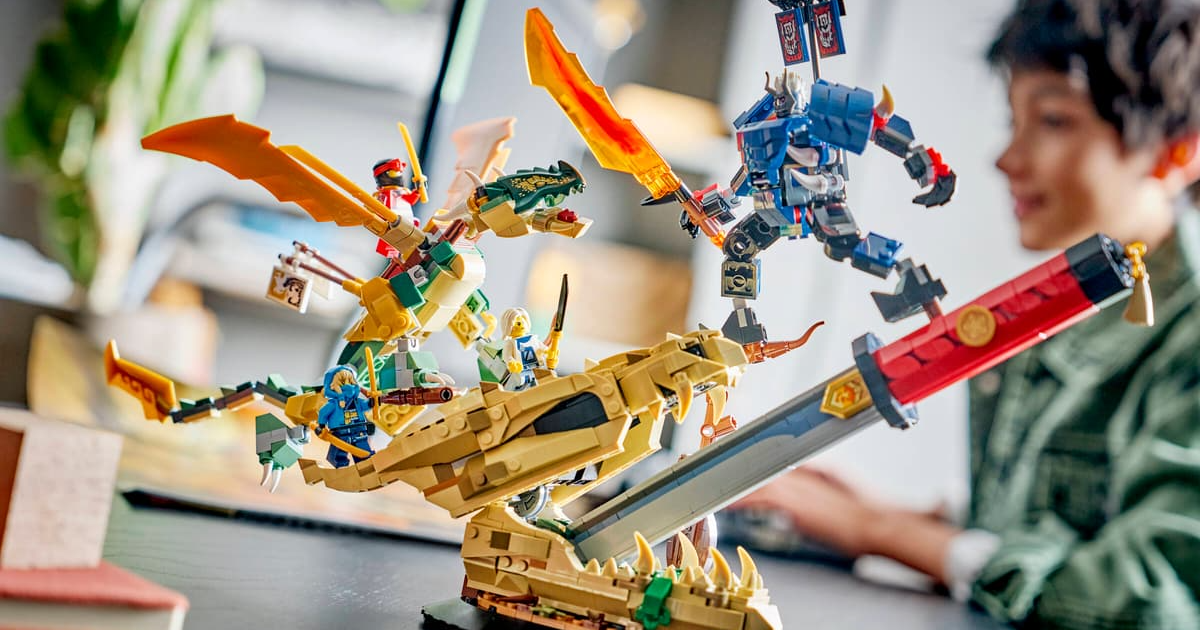 LEGO NINJAGO 71871 "Battle at the Dragon's Blade" Set Pits Dragon Against Oni Warrior Mech on a Giant Skull, Features Exclusive Minifigures!