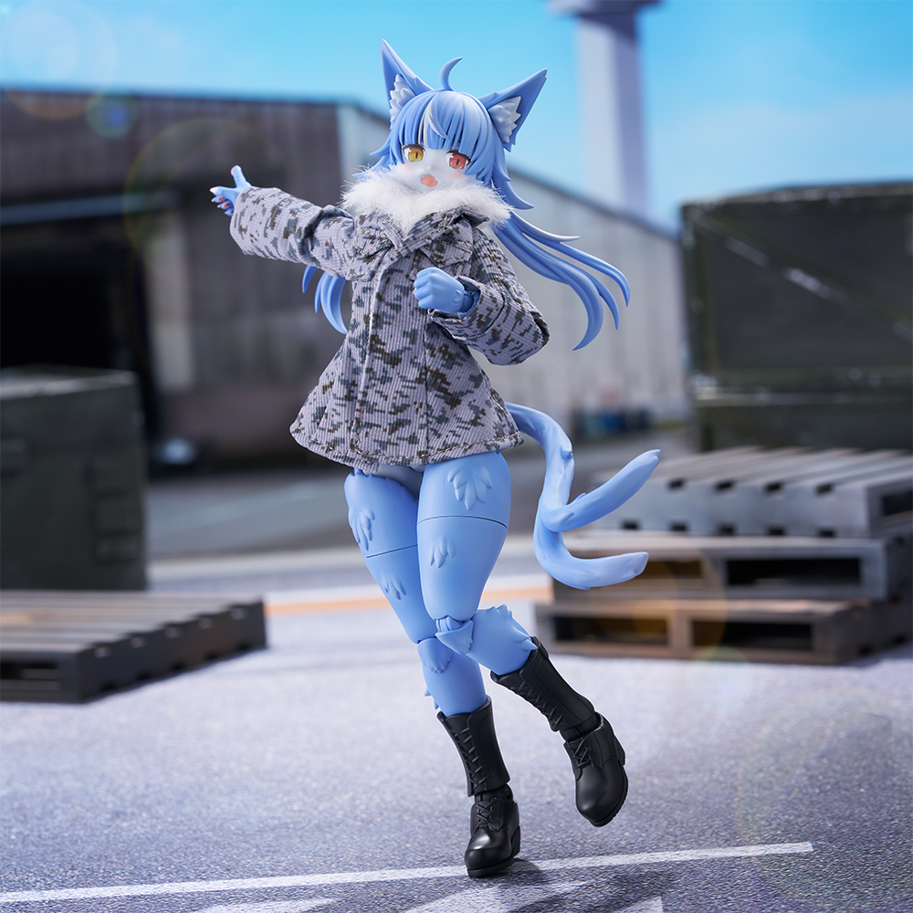 航空自衛隊　おまねこ　フィギュア アオシマ KemoPla「No.KP-04R おまねこ」航空自衛隊公式マスコット