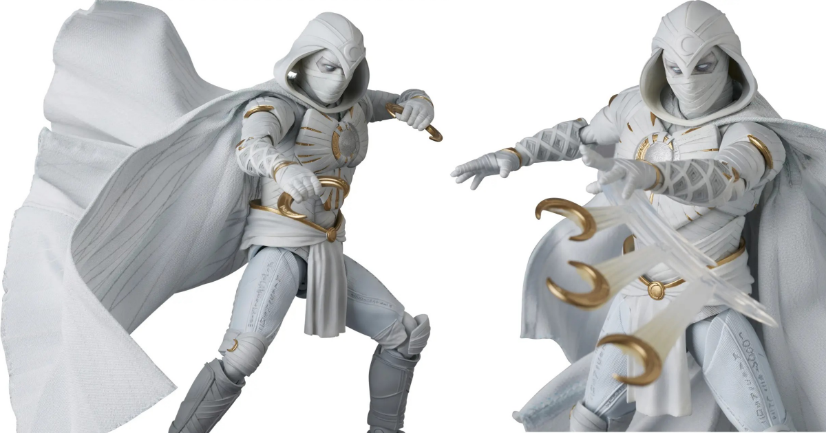 MAFEX No.322 Moon Knight Action Figure Revealed with Crescent Dart Throwing Effects!