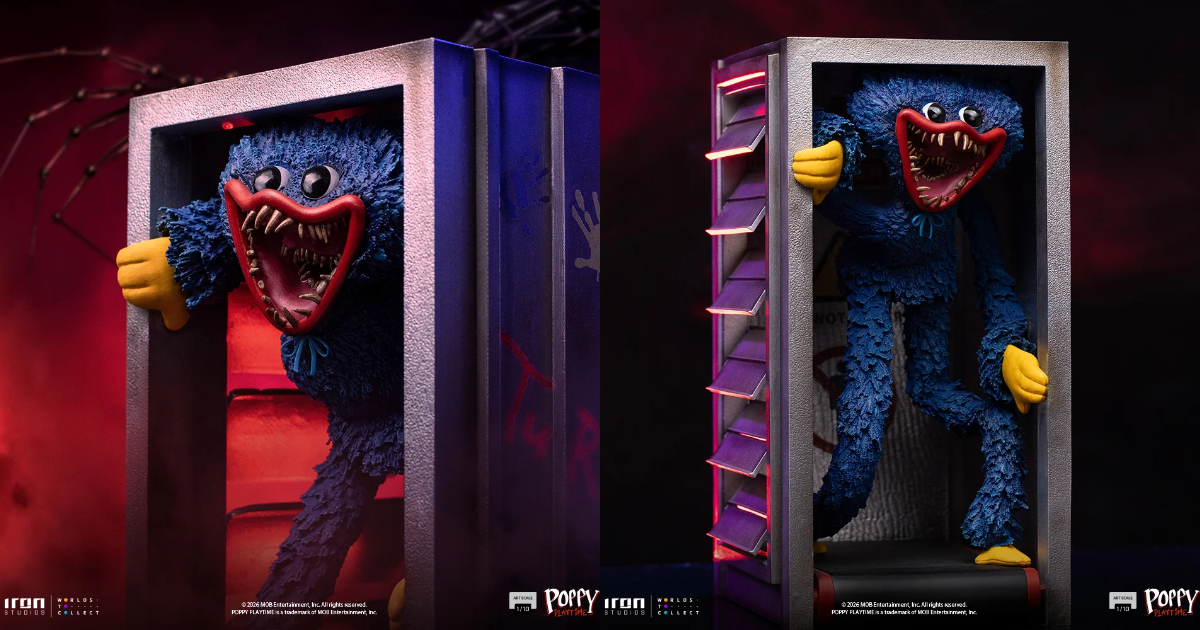 Iron Studios Unleashes Terrifying "Huggy Wuggy Art Scale 1/10" Polystone Statue from Poppy Playtime!