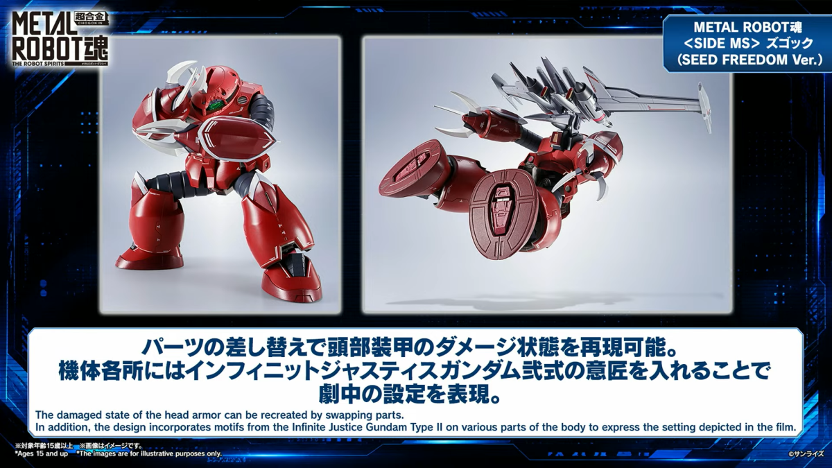 Official Details Revealed for METAL ROBOT Damashii Z'Gok (SEED