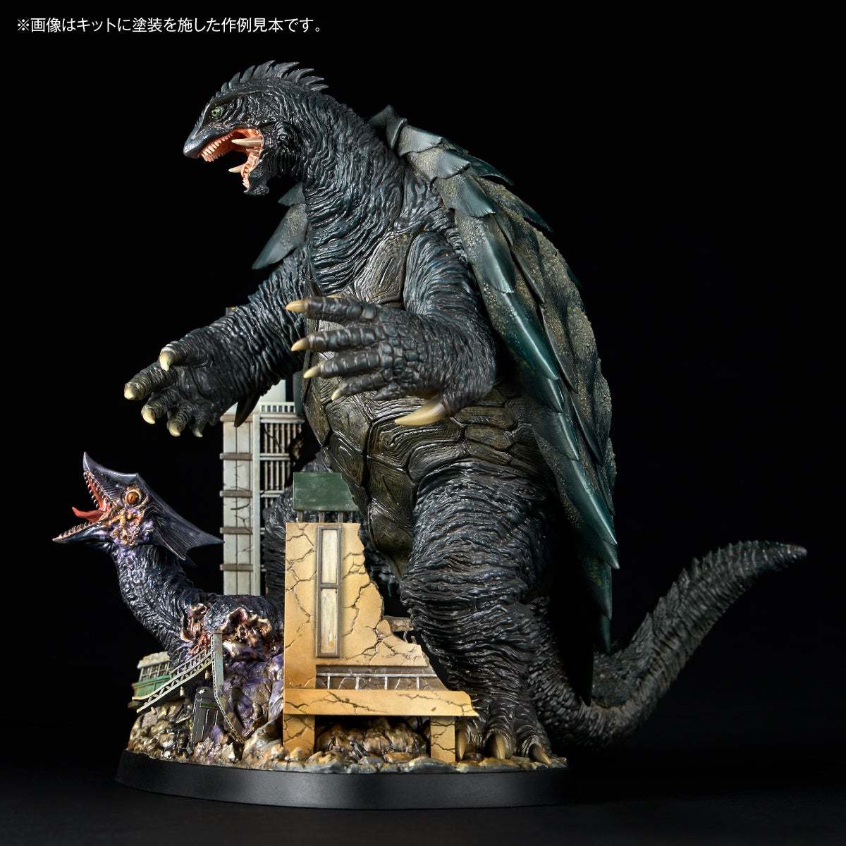 海洋堂 ガメラ他 リペイント用 渋谷での激闘をリアルに再現！海洋堂のプラモデル「ARTPLA SCULPTURE