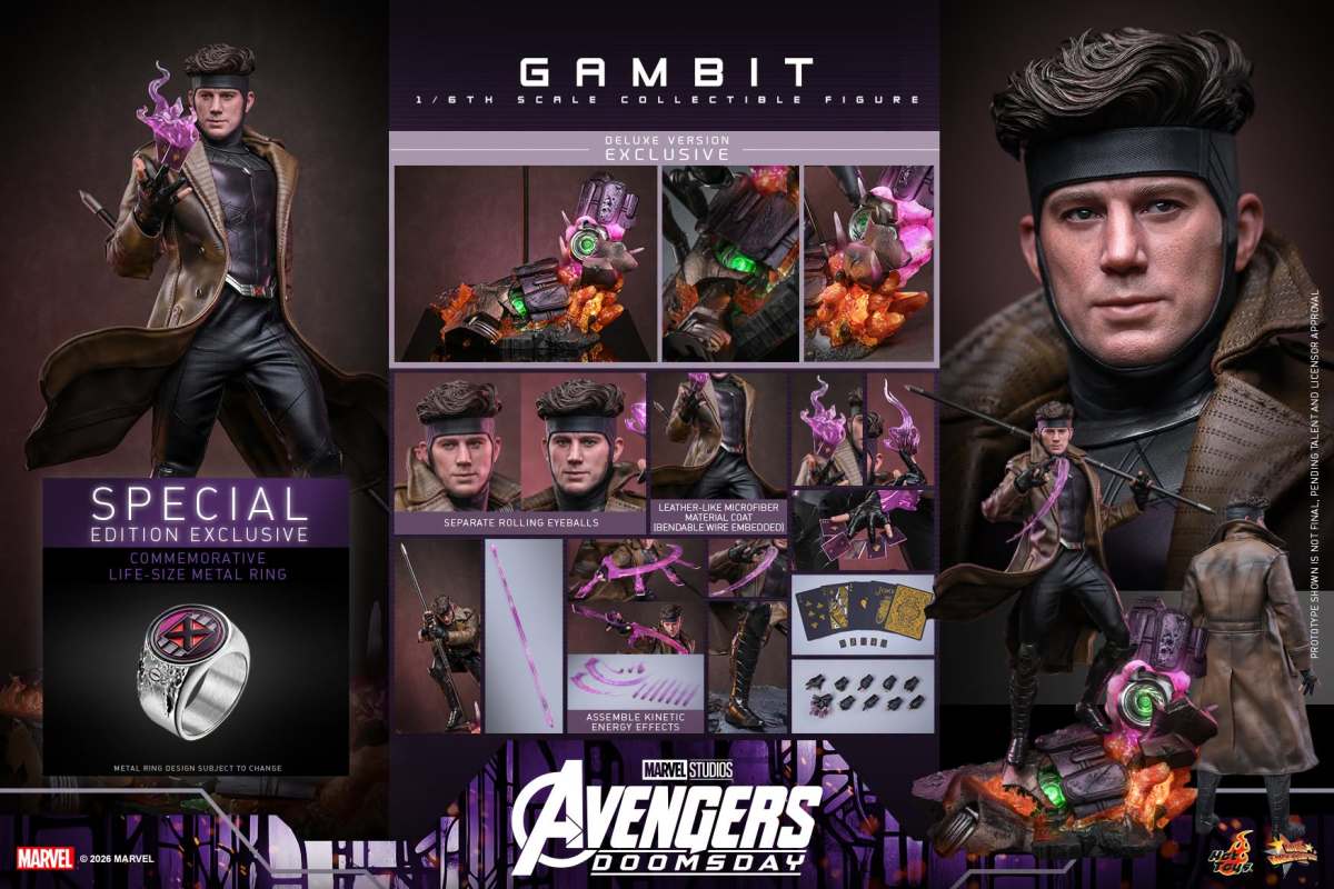 アベンジャーズ　ワールドコレクタブルフィギュア　6種　② Hot Toys『アベンジャーズ／ドゥームズデイ』より「ガンビット 豪華版