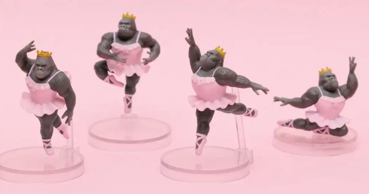 Bushiroad Creative's "Gorellina" Capsule Toys: Muscular Gorillas Find Their Inner Ballerina!